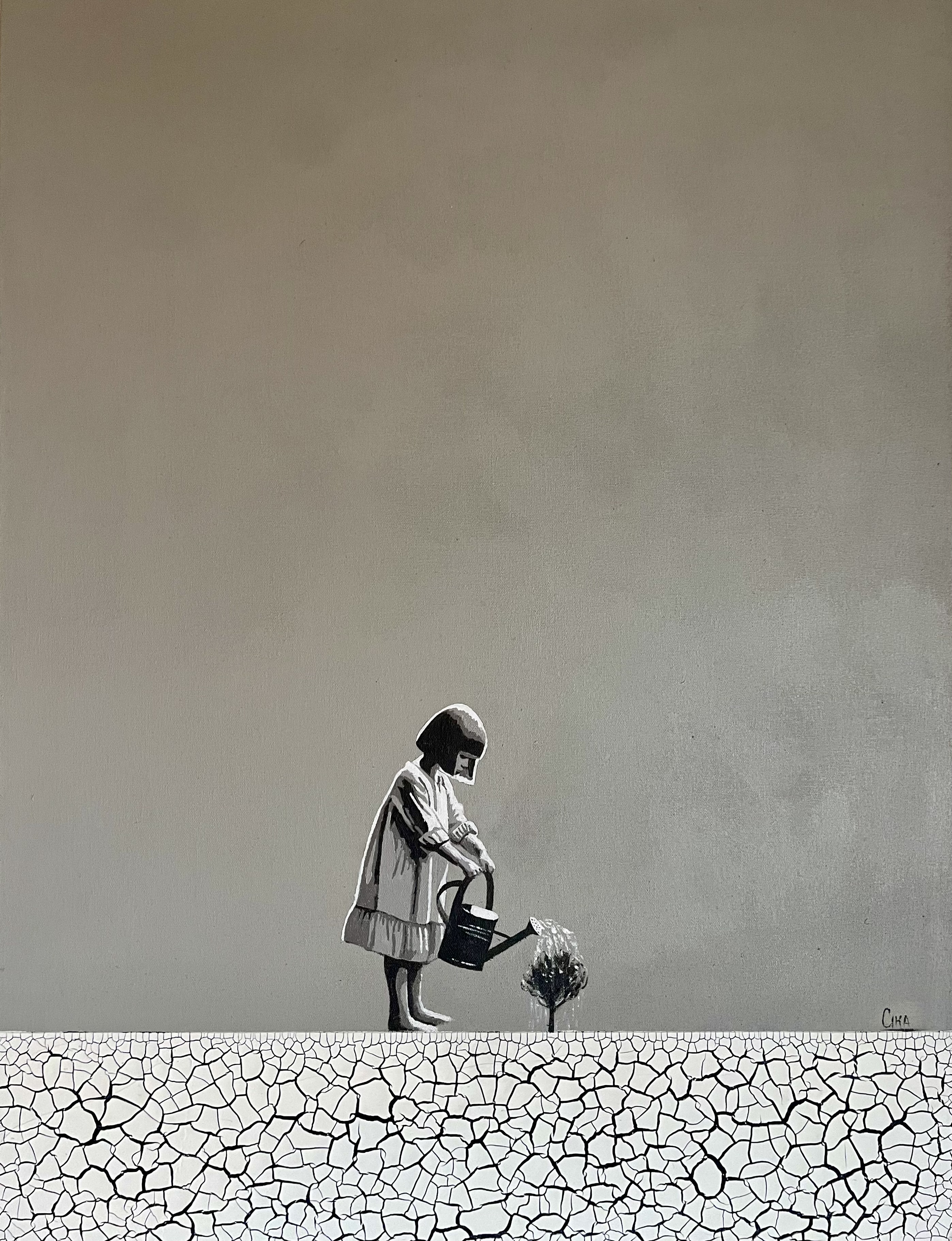 VUELVE A FLORECER 50x65 Técnica mixta sobre el lienzo 2024 • Eres muy sensible, que no frágil. Eres muy emotiva, que no débil. Eres muy intensa, que no pesada. Eres muy de hacer la tuya sin molestar ni doler a nadie. Eres muy de saludar con una sonrisa y de despedirte con otra. Eres muy de sentirlo mucho todo. Eres muy de intentarlo hasta que no queden ganas por latir. Eres muy de echarle el resto a todo lo que sume en tu vida. Eres feliz siendo así, y lo serás aún más si eres capaz de ir un miedo más allá. No me cabe duda de que, más pronto que tarde, lo conseguirás. Y lo disfrutarás un montón.